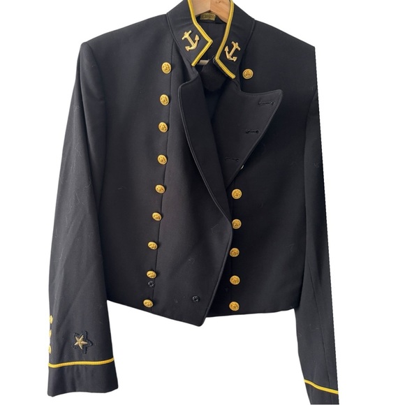 Vintage US Naval Academy Jacket Uniform Flying Cross Navy Jacket Preppy Academia - Picture 5 of 16